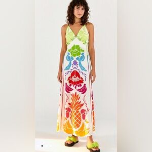 Tropical Graphic Maxi Dress